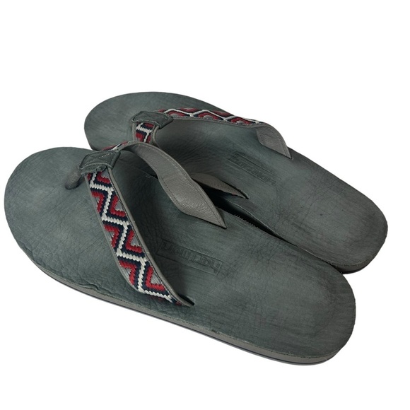 hari mari mens flip flap sandals Gray Multicolored size 11